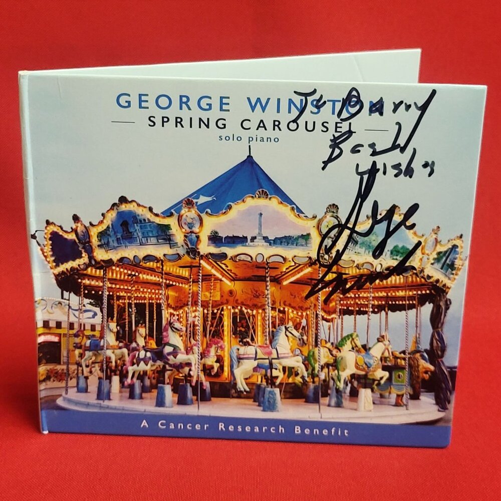 George Winston Spring Carousel Solo Piano CD 2017 Signed